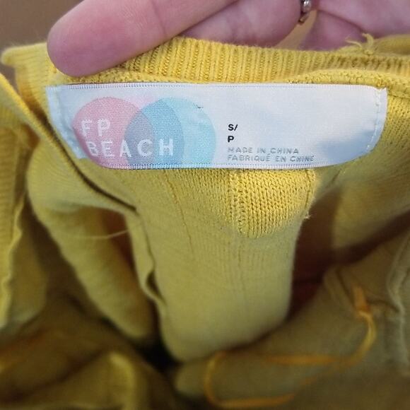 NWOT FP Beach Mustard Yellow Mini Dress - Picture 5 of 9
